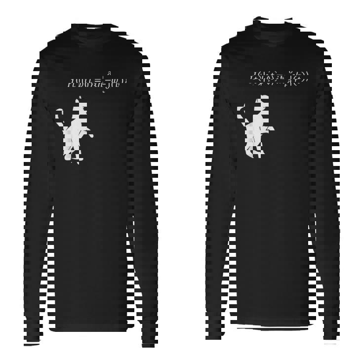 シュロディンガース 猫方程式物理学 オタク物理学 科学 長袖Tシャツ