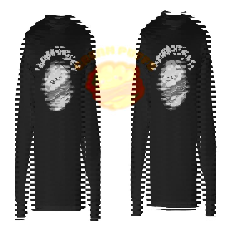 シュークリーム ペストリー デザート好き 長袖Tシャツ