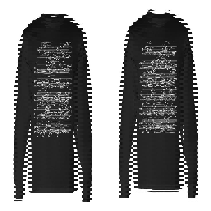 ショパン革命的エチュードピアノピアニスト 長袖Tシャツ