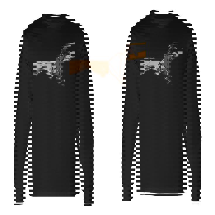 ショベルカー バケット 拳 バンプダッド ジョーク 面白い相棒 人生用 長袖Tシャツ