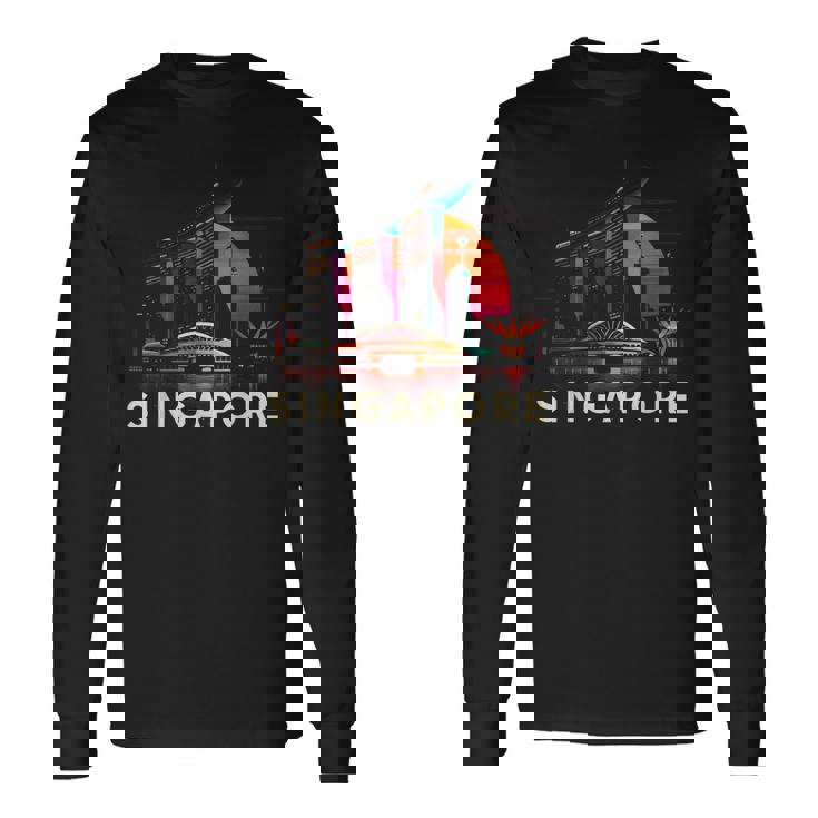 シンガポール市のランドマークビルのお土産 長袖Tシャツ