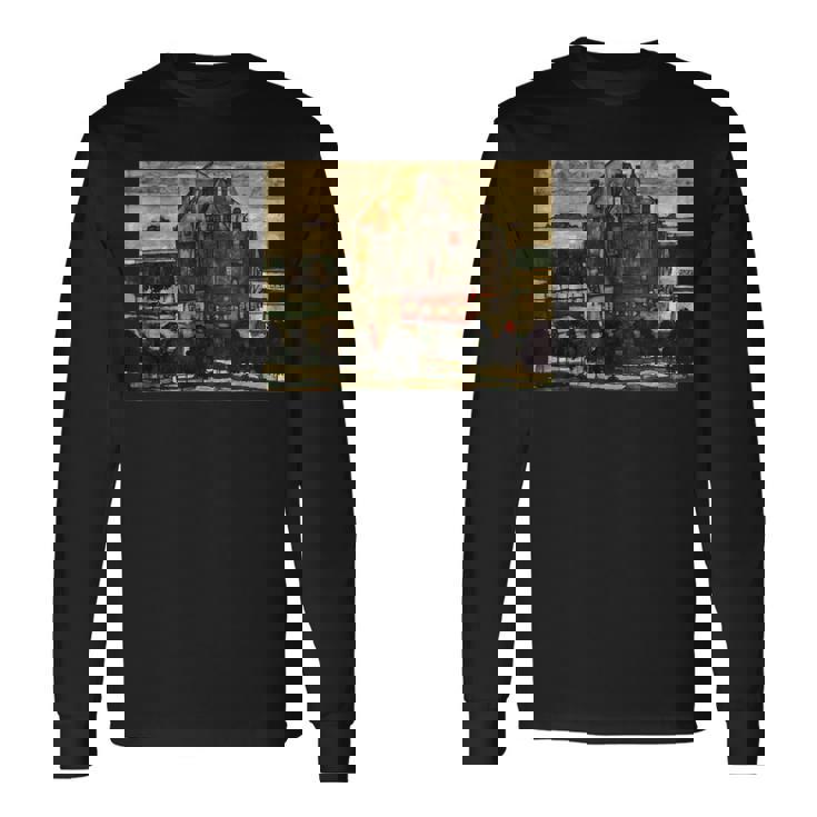 シングル・ハウス・バイ・エゴン・シーレ1915 長袖Tシャツ