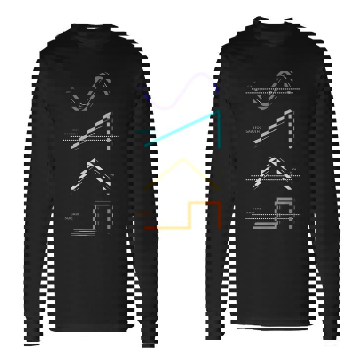 シンセサイザー シンボル 電子音楽 波形 シンセ 長袖Tシャツ