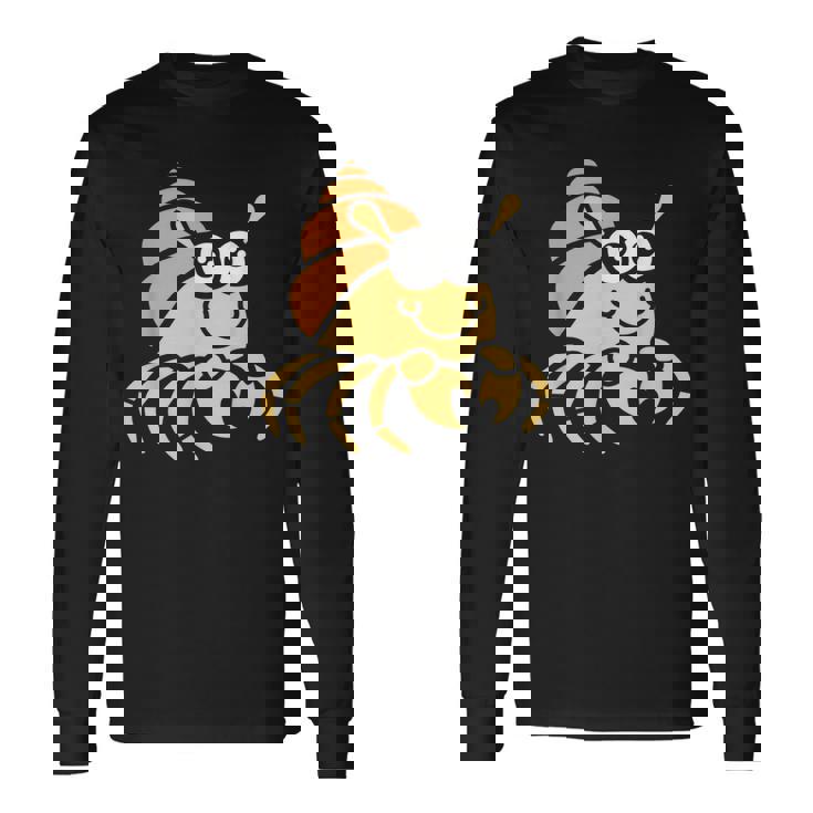 シンプルでかわいいミニマリストの甲殻類のリトル・ハーミット・バーナード 長袖Tシャツ