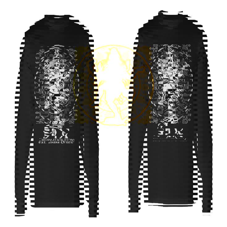 シヴァ「クリエイター、メンテナー、デストロイヤー」ヒンドゥー教の神 シヴァ神 長袖Tシャツ