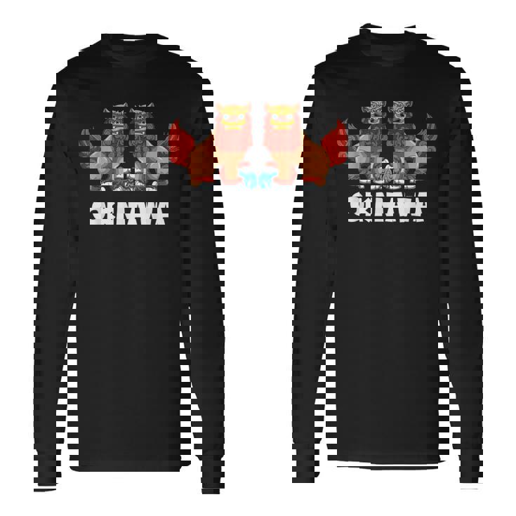 シーサー犬沖縄 長袖Tシャツ