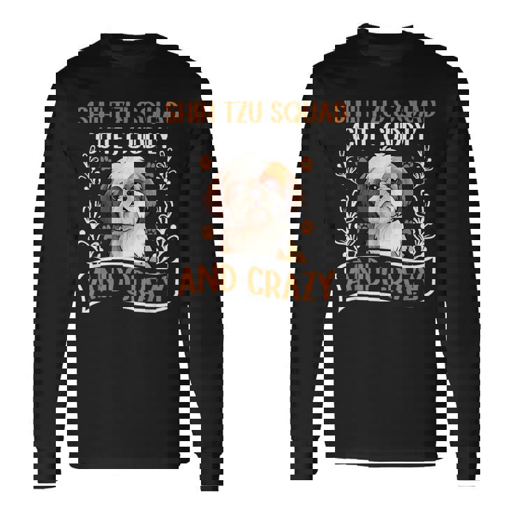 シーズー犬の面白いことわざ 長袖Tシャツ