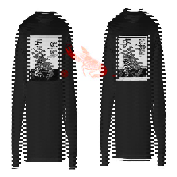 シーフード 1879 ドイツ ロブスター ザリガニ 甲殻類 レトロ 長袖Tシャツ