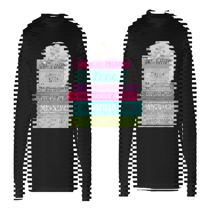 ジェーンオースティン 本 スタック おもしろ文学 長袖Tシャツ