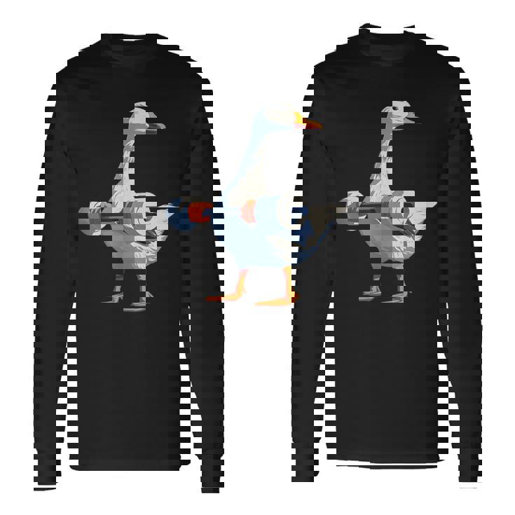 ジムダックグースウェイトリフティング ストロングコアワークアウト 長袖Tシャツ