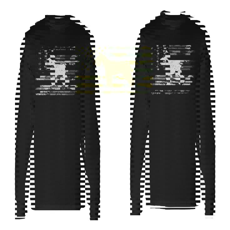 ジャイアントシュナウザーシャツ 迷彩シャツ アメリカ国旗 長袖Tシャツ