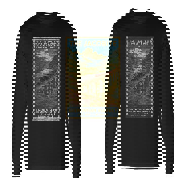 ジャコバイト蒸気レールトレイン 長袖Tシャツ