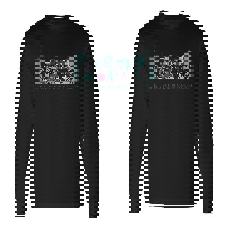 ジャズミュージック ニューオーリンズフェスト ジャズフェスティバル お土産 長袖Tシャツ ギフトのアイデア