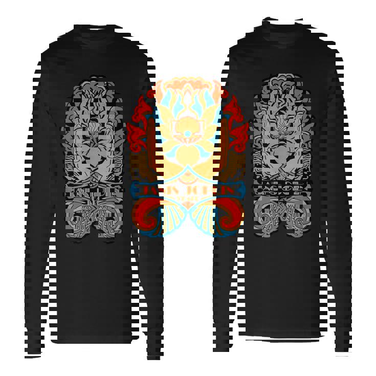 ジャニス・ジョプリン パールアールヌーボー 蓮の花 長袖Tシャツ