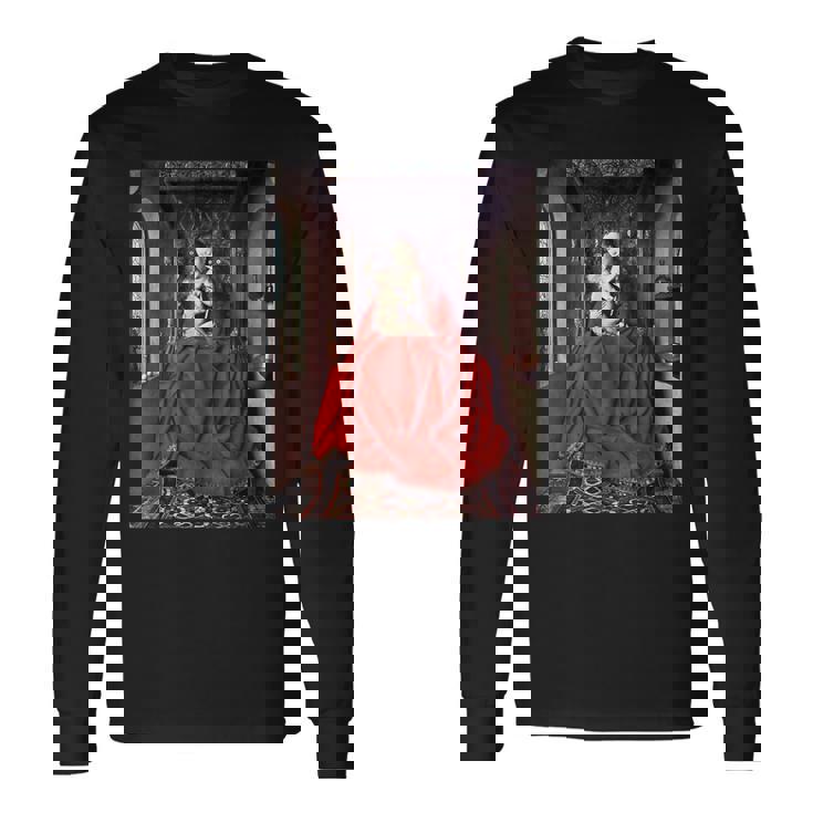 ジャン・ファン・エイク作 ルッカ・マドンナ 1436 長袖Tシャツ