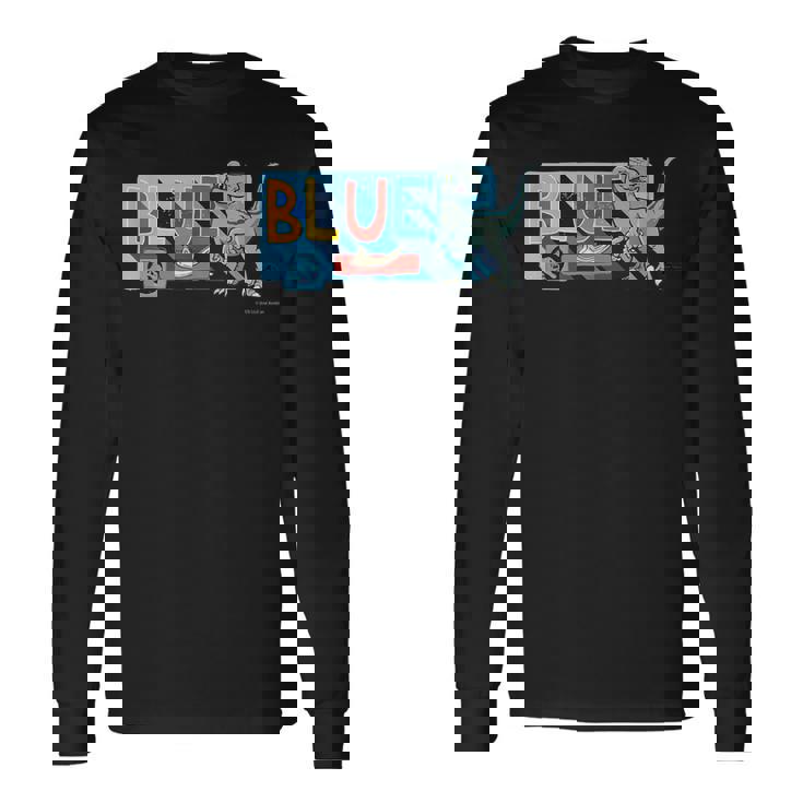 ジュラシック・ワールド Blue Cute Illustlation 長袖Tシャツ