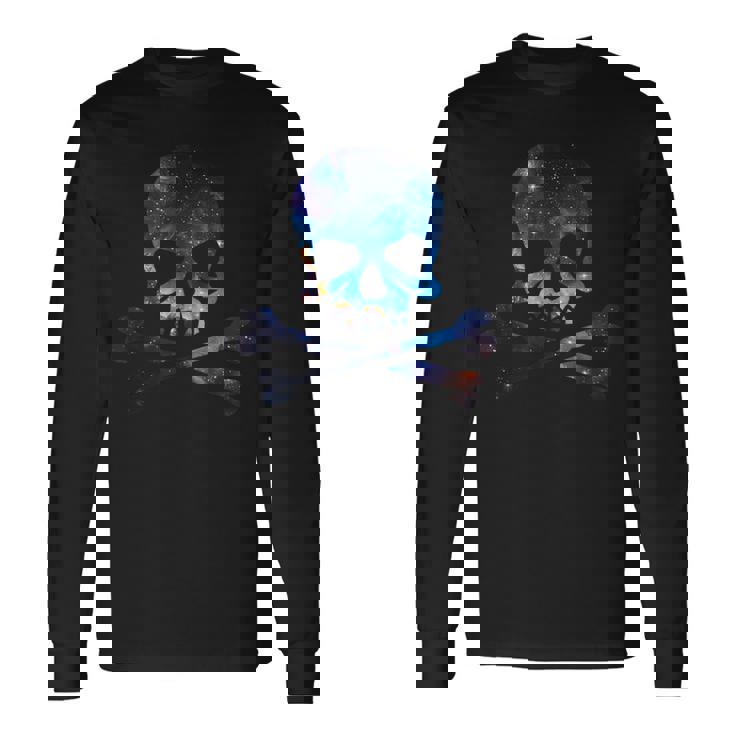 ジョリー・ロジャー シルエット ギャラクシー スカル＆クロスボーン 長袖Tシャツ
