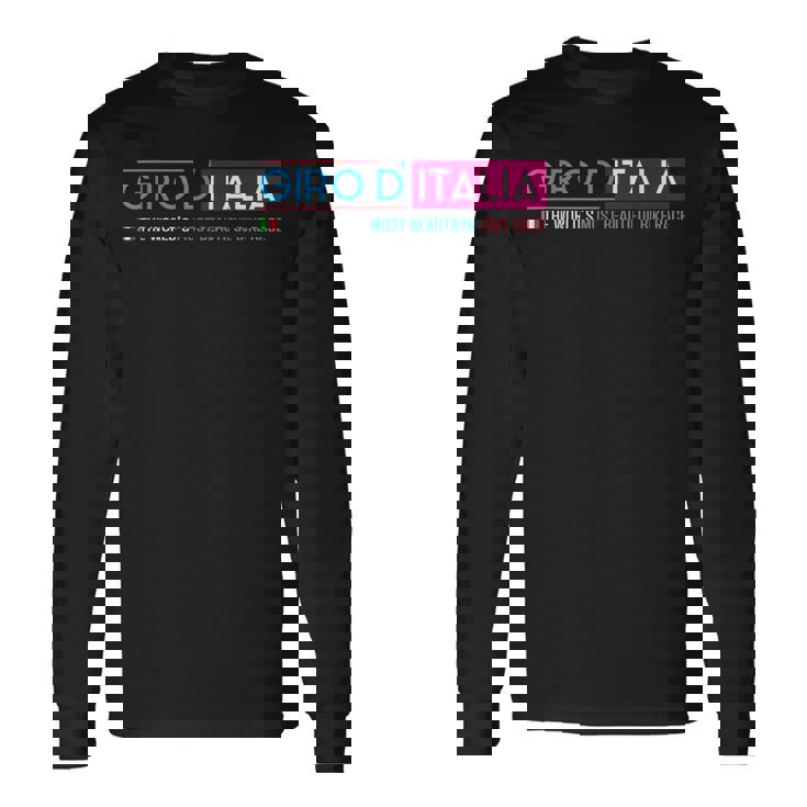 ジロ・ディ・イタリア 世界で最も美しいバイクレース 長袖Tシャツ