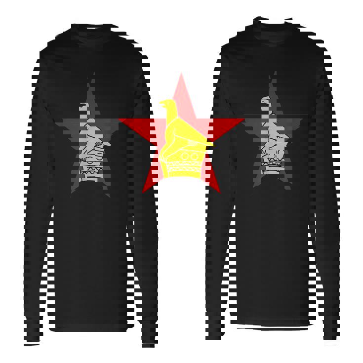 ジンバブエ ソープストーン バードフラッグ 長袖Tシャツ