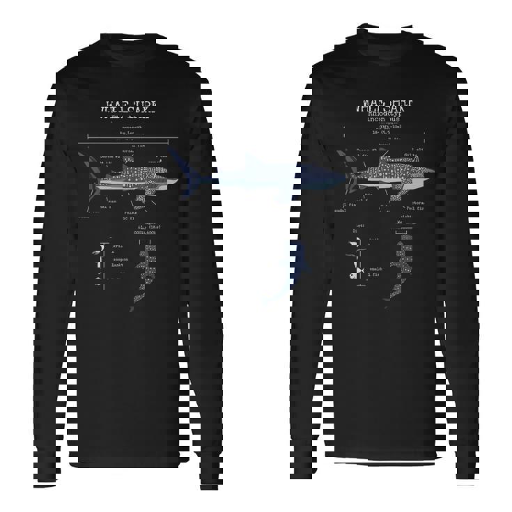 ジンベイザメ 解剖学 メンズ レディース キッズ ジンベイザメ 長袖Tシャツ