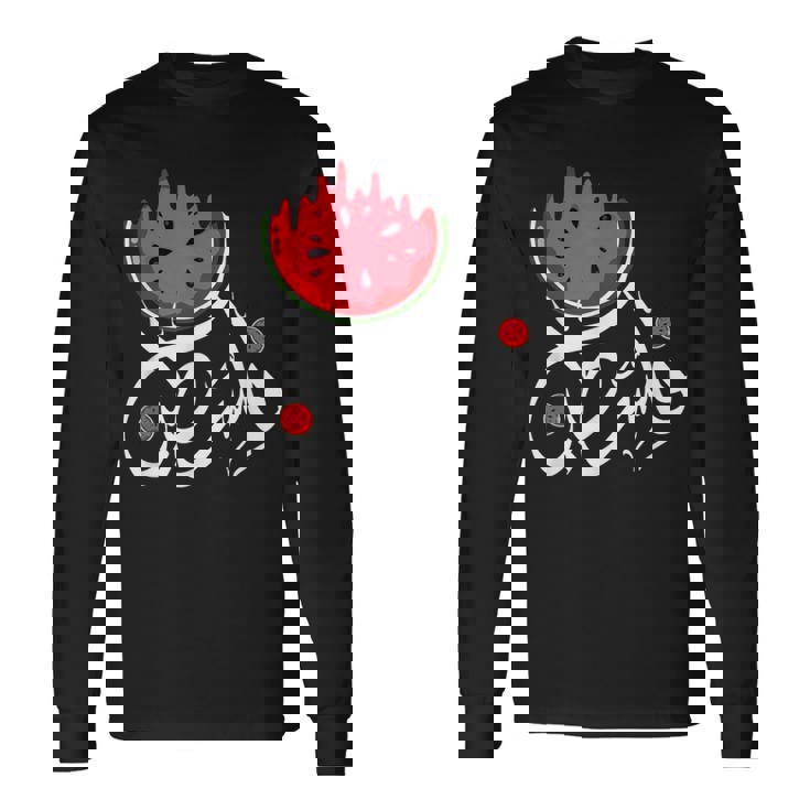 スイカ パレスチナ スイカ パレスチナコレクション 長袖Tシャツ