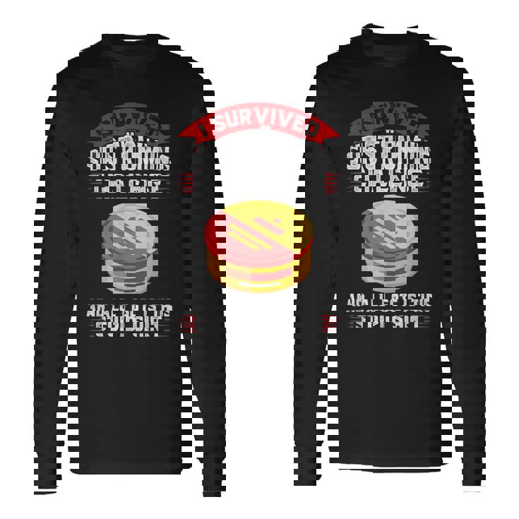 スウェーデンのシュールストレミング・チャレンジを生き延びた 長袖Tシャツ