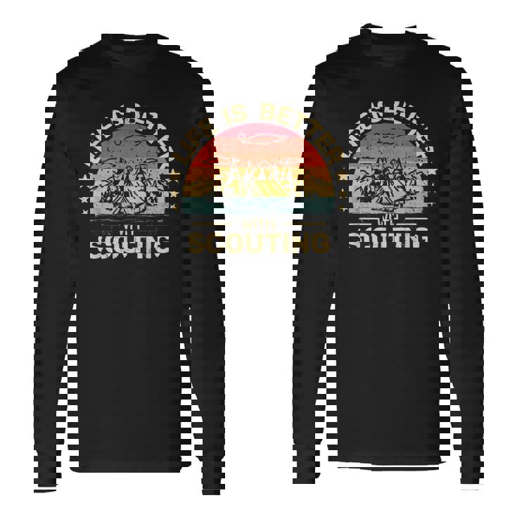スカウトキャンプボーイハイキングスカウトでlife Is Better 長袖Tシャツ