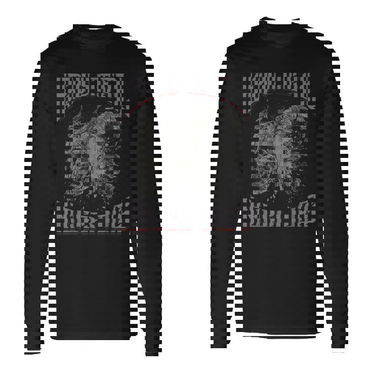 スカル＆バフォメット ヘビーメタル 長袖Tシャツ