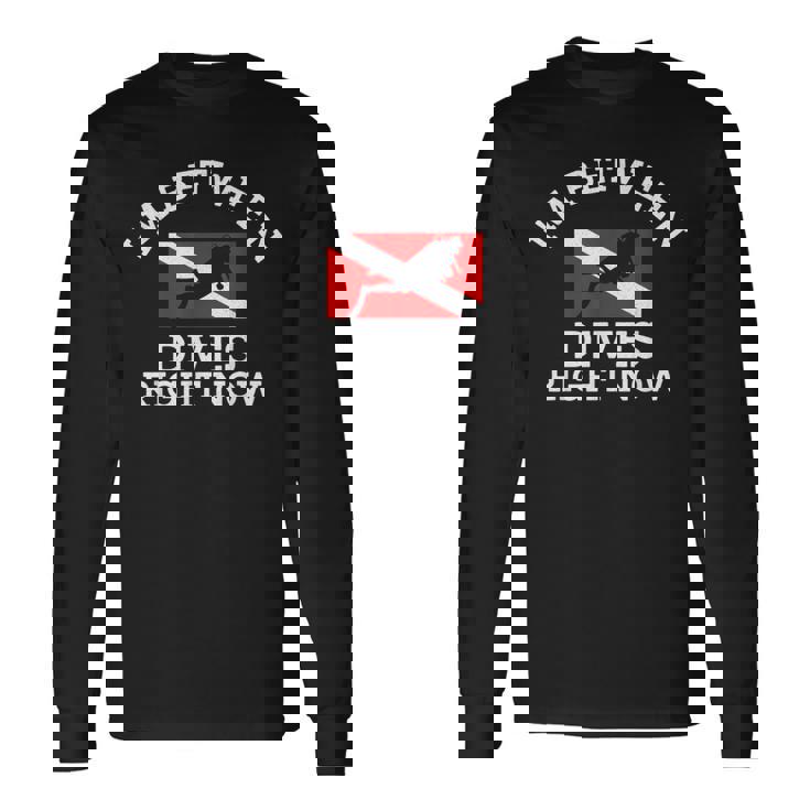 スキューバダイビング ダイバー ダウン ダイブ フラッグ ダイブ 長袖Tシャツ