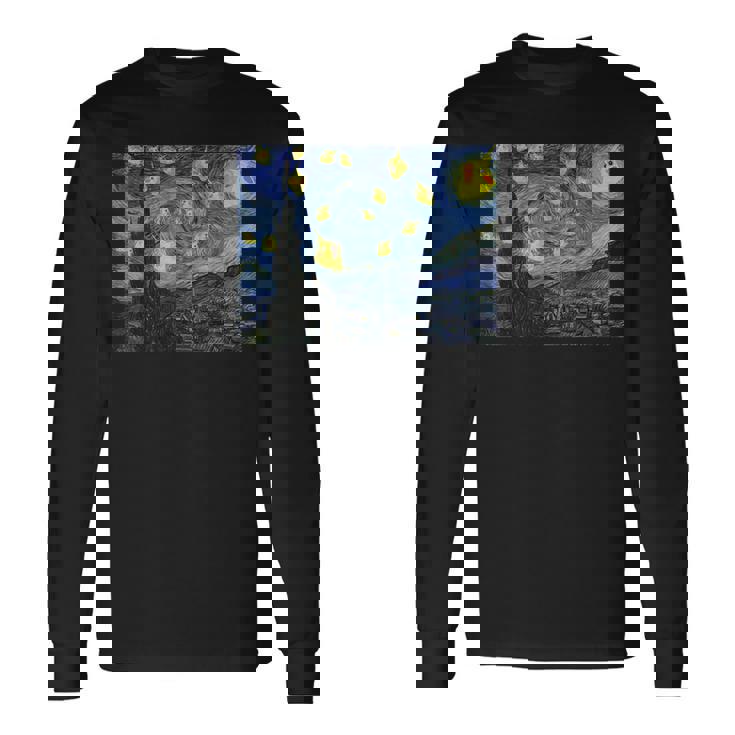 スクリーミングオウム オカメインコ 星月夜 長袖Tシャツ