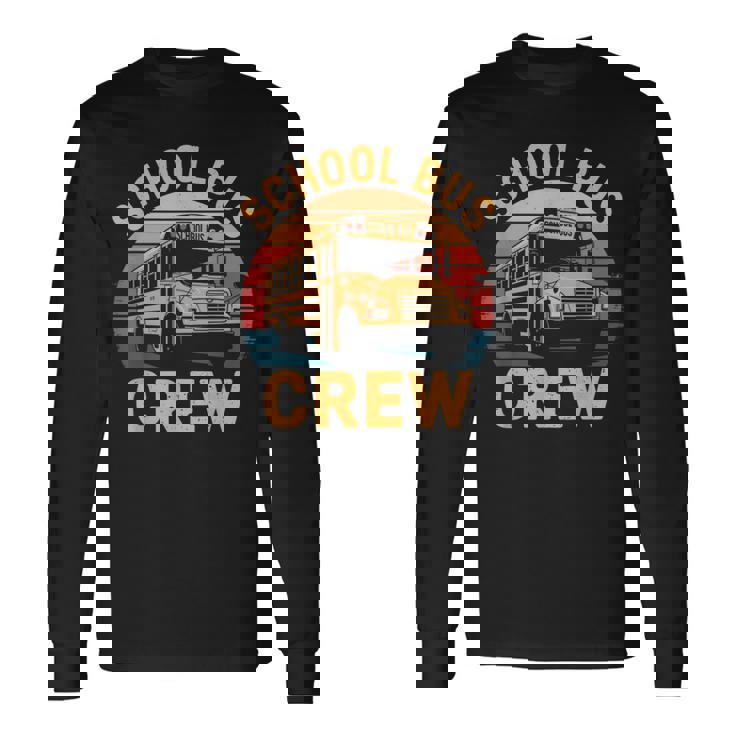 スクールバス クルー レトロ スクールバス 乗車 バス 運転手 長袖Tシャツ