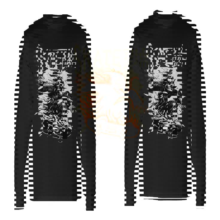 スケーター スケルトンデザイン 長袖Tシャツ ギフトのアイデア