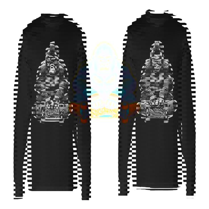 スケートボード ゴリラ L1 長袖Tシャツ ギフトのアイデア