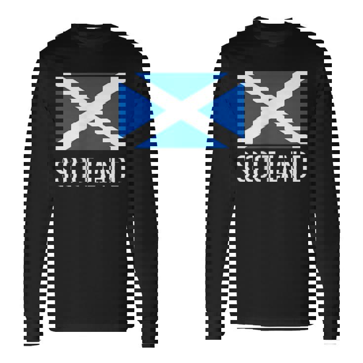 スコットランド国旗シャツ スコットランドサッカーシャツ 誇り高きスコッツマン 長袖Tシャツ