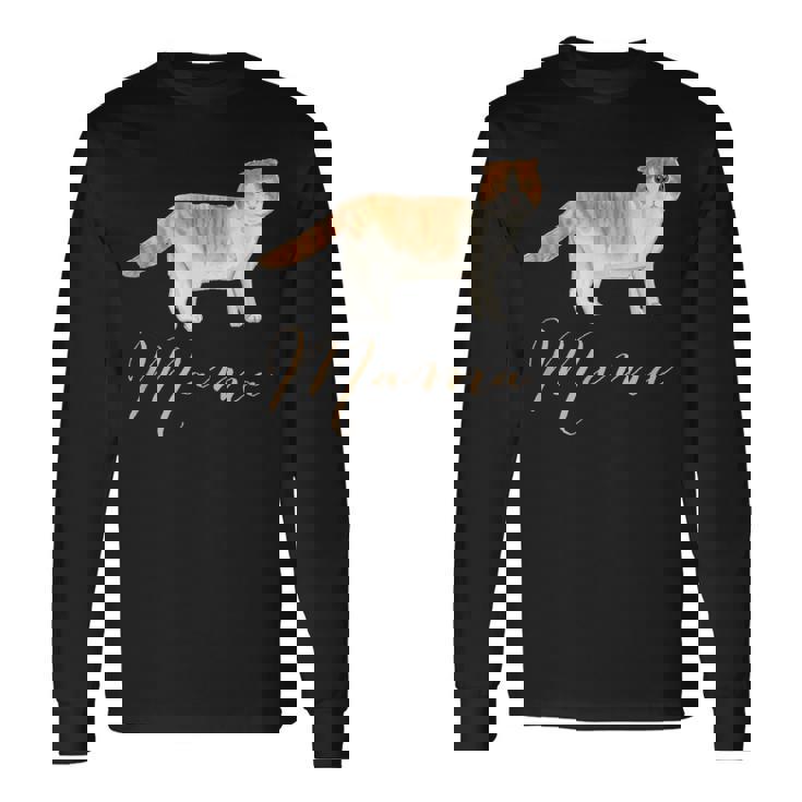 スコティッシュフォールドキャット ママシャツ 猫 ママ ママ 長袖Tシャツ ギフトのアイデア