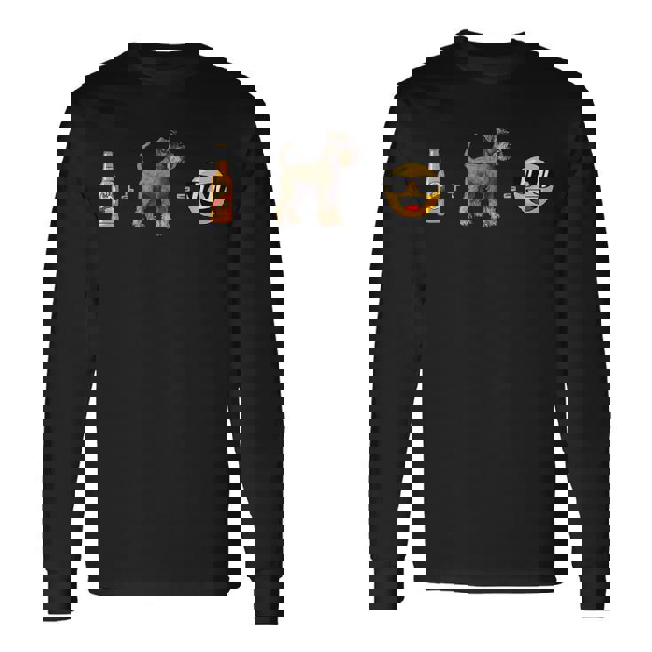 スタンダードシュナウザー ビールドッグダッドハッピーメンペットラバー 長袖Tシャツ