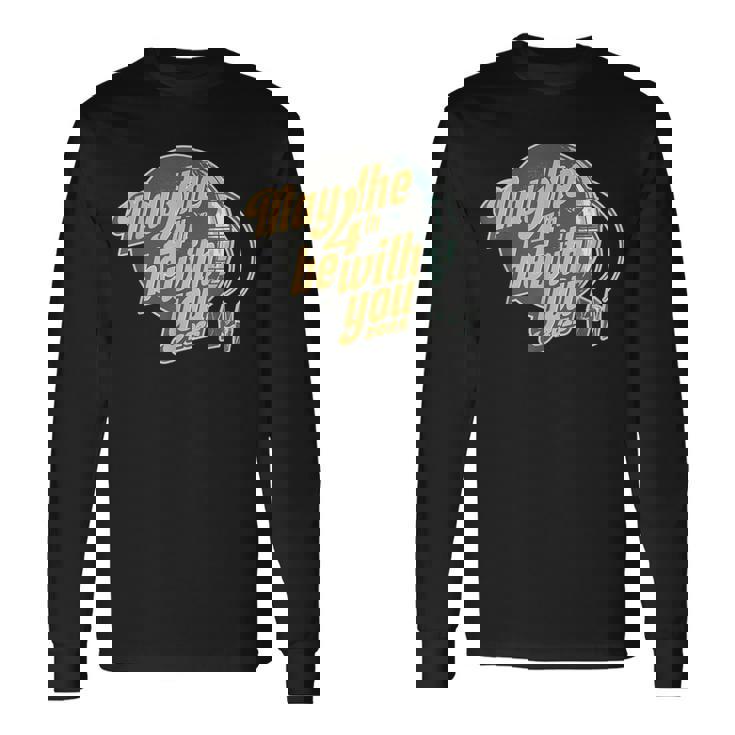 スター・ウォーズの日 May The 4Th Be With You 2025 デス・スター レトロ 長袖Tシャツ