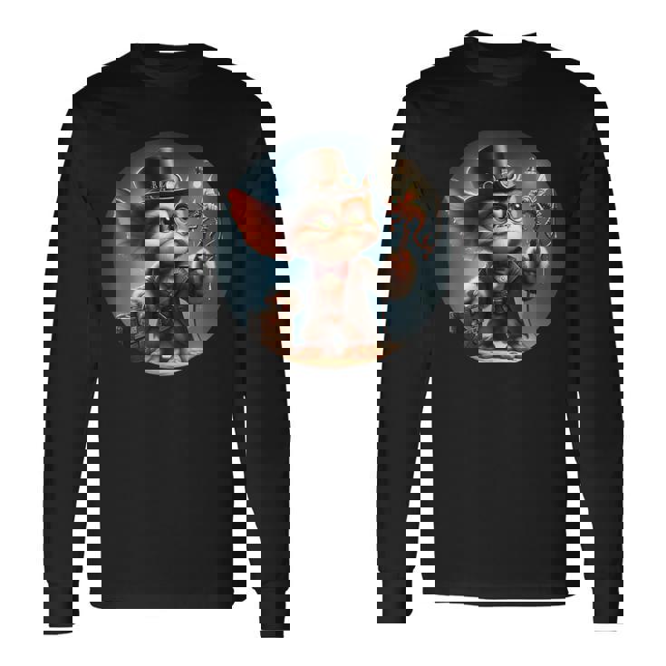 スチームパンク グレムリン クリーチャー マッドサイエンティスト 長袖Tシャツ