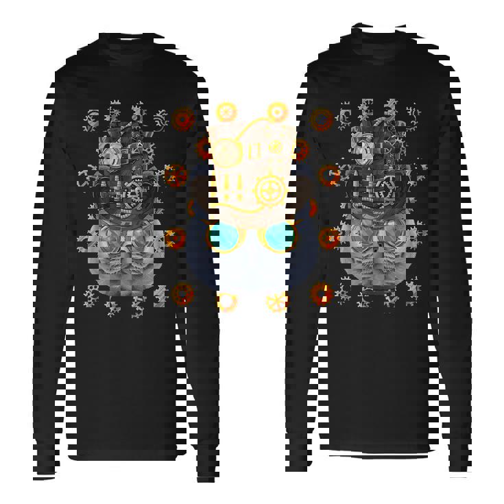 スチームパンク ブリティッシュショートヘア 中世 ビクトリア朝 スチームパワー 長袖Tシャツ