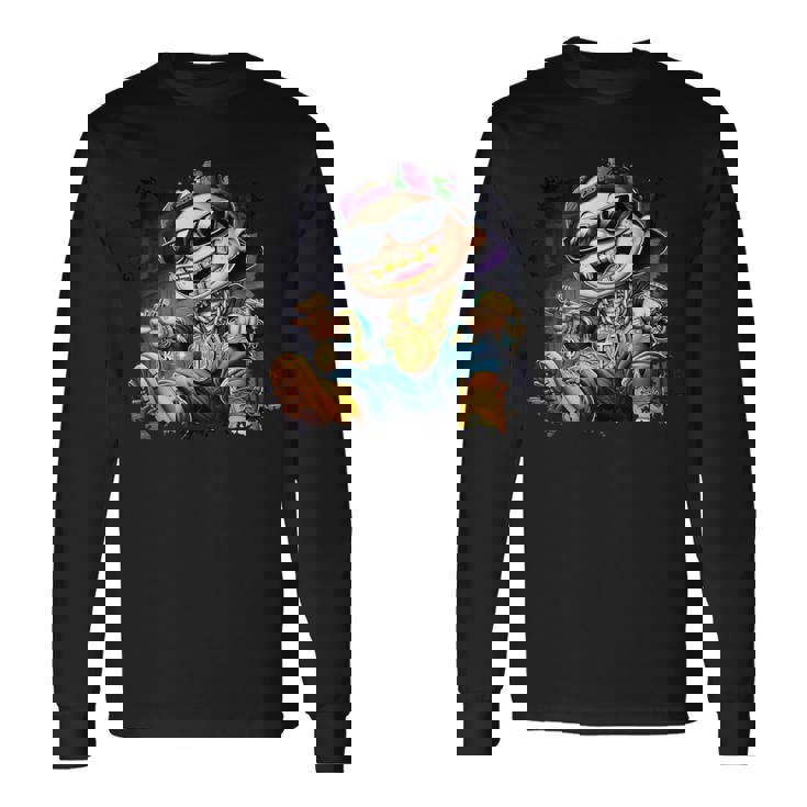 ストリートスタイル ヒップホップ ギャング トラップ ボーイ ラッパー 長袖Tシャツ