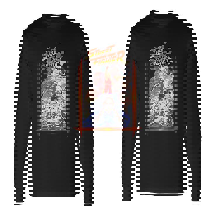 ストリートファイターポスターカバー 壮大なバトルロイヤル 象徴的なゲーマー 長袖Tシャツ
