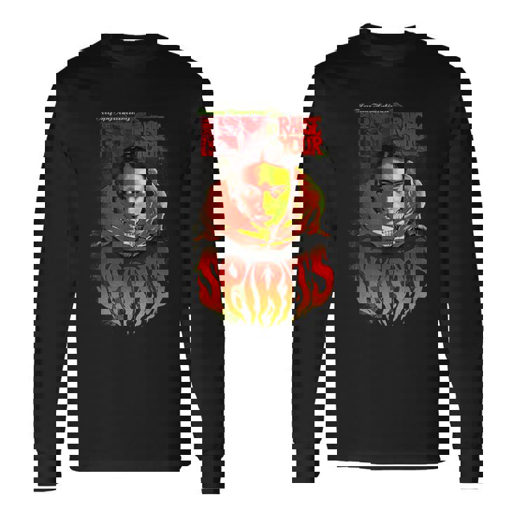 ストレンジャー・シングス 80年代 ハロウィン コミック スリル 魂を上げる 長袖Tシャツ