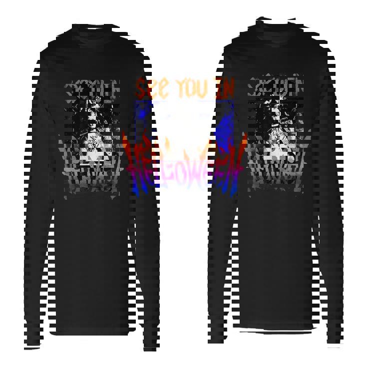 ストレンジャー・シングス ヘルファイア クラブ ハロウィン ロックンロール 楽しいパーティー 長袖Tシャツ