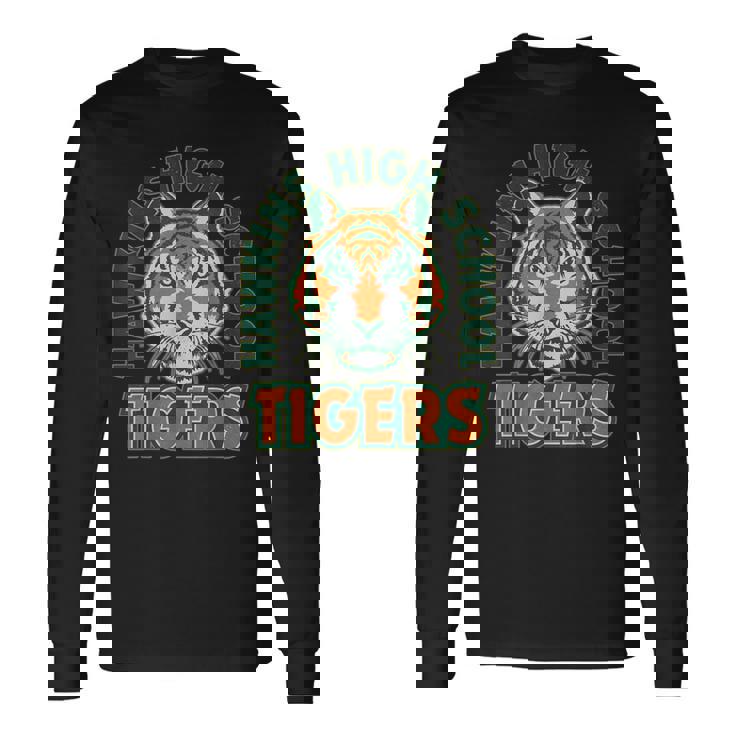 ストレンジャー・シングス ホーキンス・ハイ・タイガース 凝視ファン記念品 長袖Tシャツ