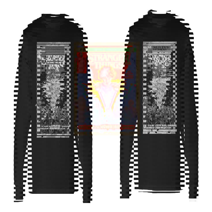 ストレンジャー・シングス リミックス 80年代レトロコミックアート ホーキンズへようこそ 長袖Tシャツ