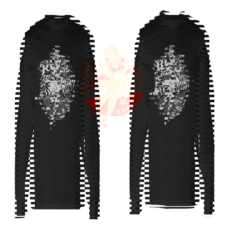 スパークプラグ ピンナップ メカニック 長袖Tシャツ