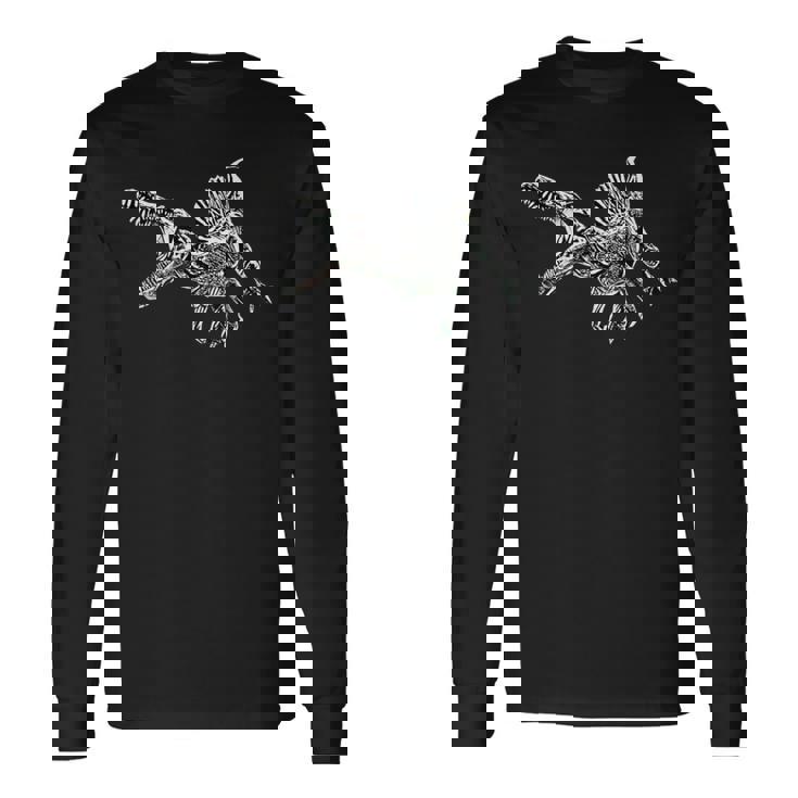 スピノサウルス 恐竜 ディノサワ 肉食恐竜 長袖Tシャツ