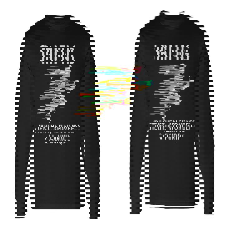 スプリント 短距離 趣味 陸上競技 スキルアップ 長袖Tシャツ