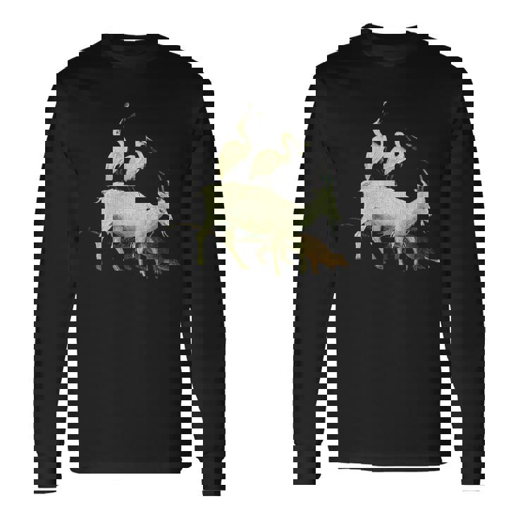 スプーンビルズとヤギの庭 地上の喜びの庭 長袖Tシャツ