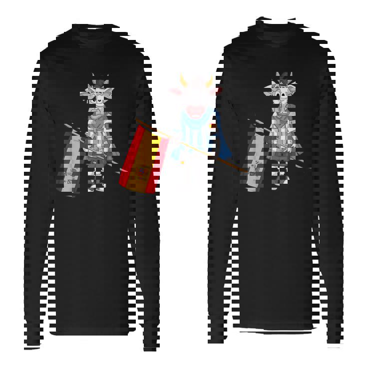 スペイン牛のファン 長袖Tシャツ